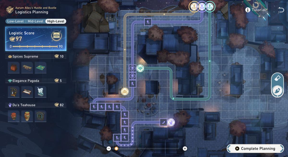 Honkai: Star Rail Logistics Planning High-Level map.
